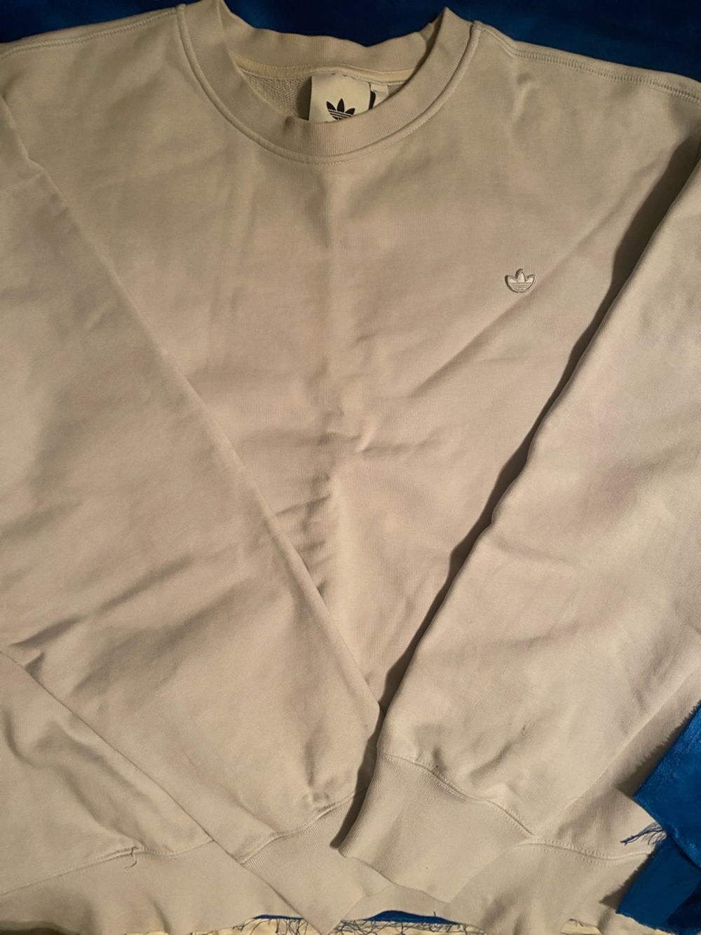 Adidas Baby Blue Crewneck Sweatshirt with Trefoil